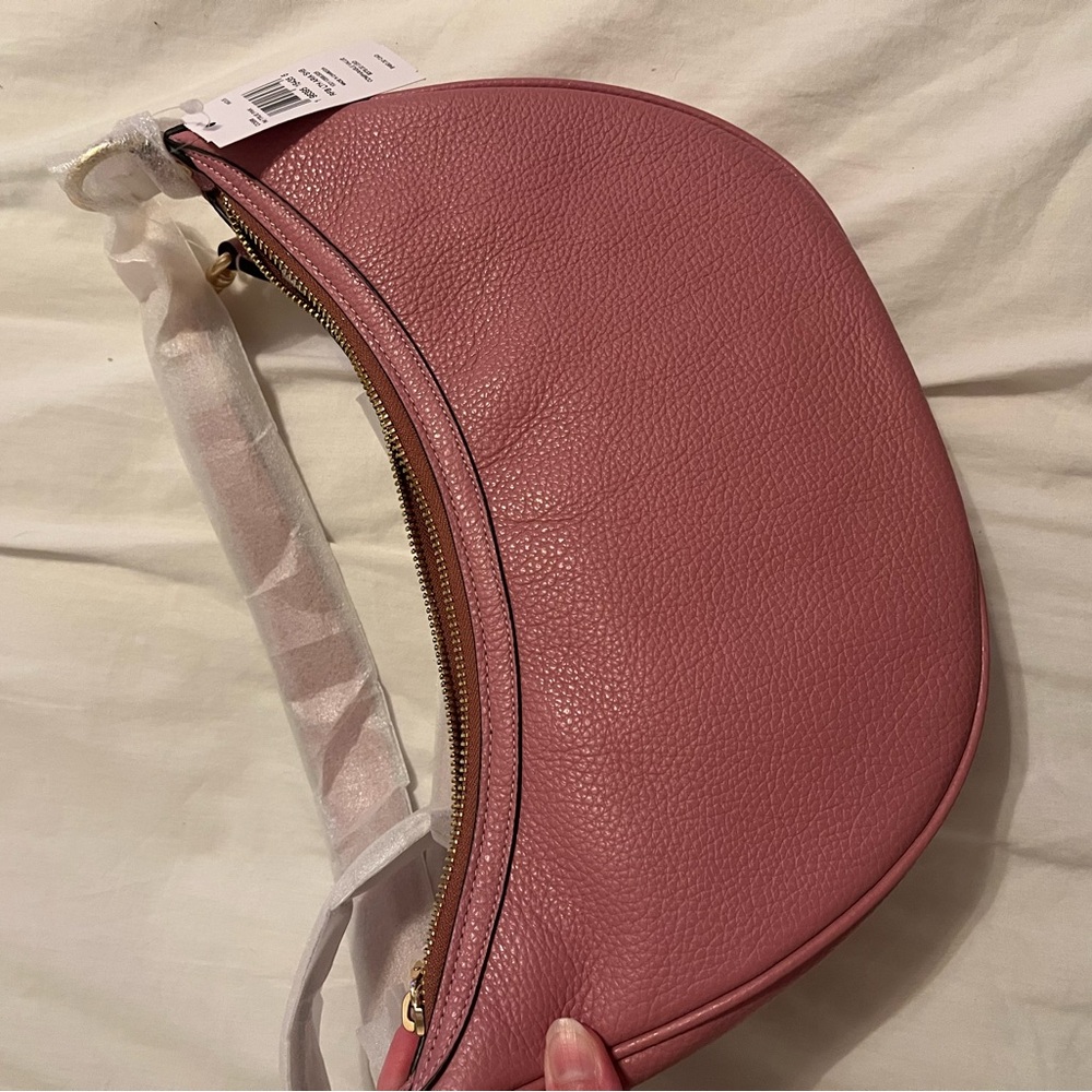 Coach Pink Pebbled Leather Shoulder Bag - Picture 4 of 4